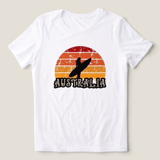 Sunset Surf Girl Australië Beach Lifestyle Tri-Blend Shirt (Design voorkant)