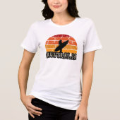 Sunset Surf Girl Australië Beach Lifestyle Tri-Blend Shirt (Voorkant)