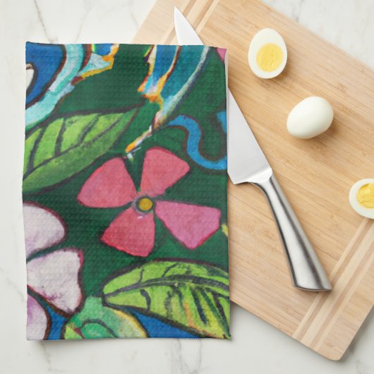 Sunset surf Tropische keukendoek Theedoek (Quarter Fold)