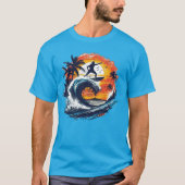Sunset Surf Wave Graphic T-Shirt (Voorkant)