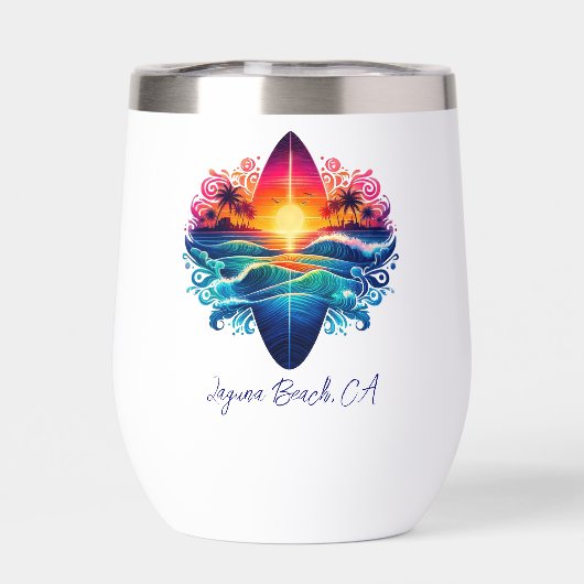 Sunset Surfboard krullen (Achterkant)