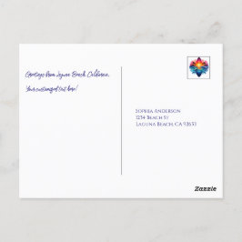 Sunset Surfboard krullen Briefkaart