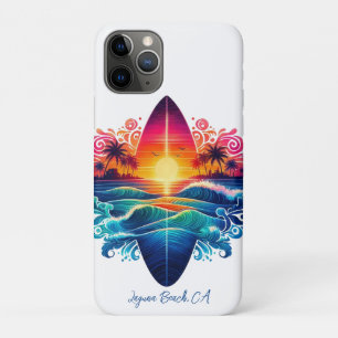 Sunset Surfboard krullen- Case-Mate iPhone Case