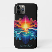 Sunset Surfboard krullen- Case-Mate iPhone Case (Achterkant)