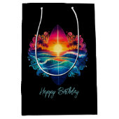 Sunset Surfboard krullen Medium Cadeauzakje (Voorkant)