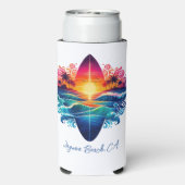 Sunset Surfboard krullen Seltzer Blikjeskoeler (Seltzer Achterkant)