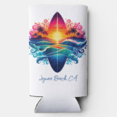 Sunset Surfboard krullen Seltzer Blikjeskoeler (Achterkant)