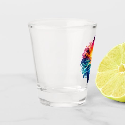 Sunset Surfboard krullen Shot Glas (Links)