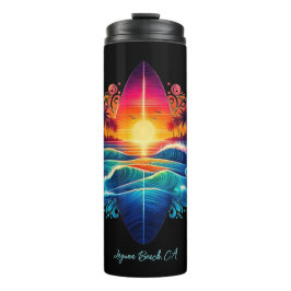 Sunset Surfboard krullen Thermosbeker