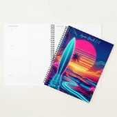 Sunset Surfboard Neon-verlichting Planner (Display)