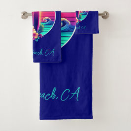 Sunset Surfboard Paradise Bad Handdoek