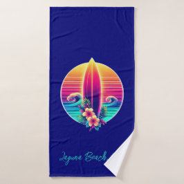 Sunset Surfboard Paradise Bad Handdoek