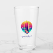 Sunset Surfboard Paradise Glas (Voorkant)