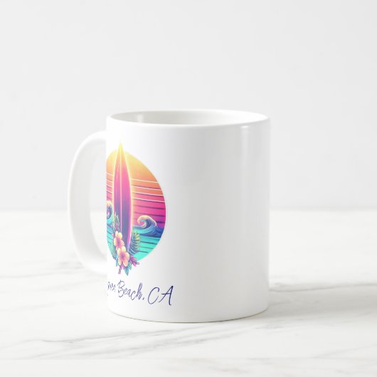 Sunset Surfboard Paradise Koffiemok (Voorkant links)