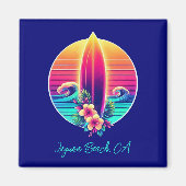 Sunset Surfboard Paradise Magneet (Voorkant)