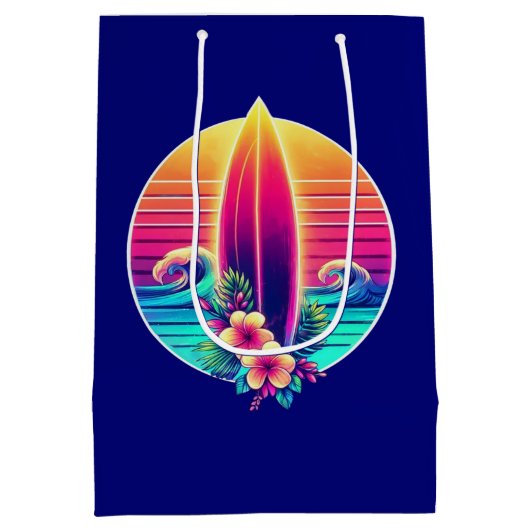 Sunset Surfboard Paradise Medium Cadeauzakje (Achterkant)