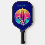 Sunset Surfboard Paradise Pickleball Paddle (Voorkant)