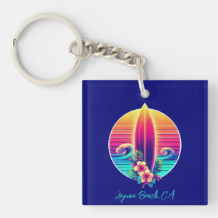 Sunset Surfboard Paradise Sleutelhanger