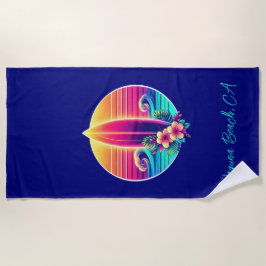 Sunset Surfboard Paradise Strandlaken