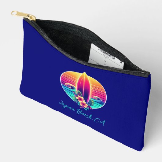 Sunset Surfboard Zippered Pouch Etui (Open)