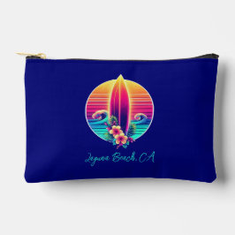 Sunset Surfboard Zippered Pouch Etui