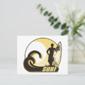 Sunset Surfer Briefkaart (Staand voorkant)