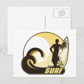 Sunset Surfer Briefkaart (Voorkant / Achterkant)
