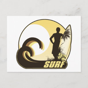 Sunset Surfer Briefkaart