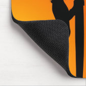 Sunset Surfer Girl met surfboard Muismat (Hoek)