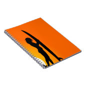 Sunset Surfer Girl met surfboard Notitieboek (Rechterzijde)