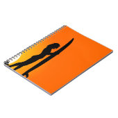 Sunset Surfer Girl met surfboard Notitieboek (Linkerzijde)