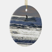 Sunset Surfer Keramisch Ornament (Rechts)