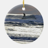 Sunset Surfer Keramisch Ornament (Achterkant)