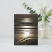 Sunset Surfer op Polzeath Briefkaart (Staand voorkant)