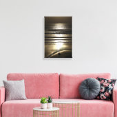 Sunset Surfer op Polzeath Canvas Afdruk (Insitu (Woonkamer))