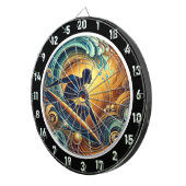 Sunset Surfer op Wave Wall Art Dartbord (Voorkant Rechts)