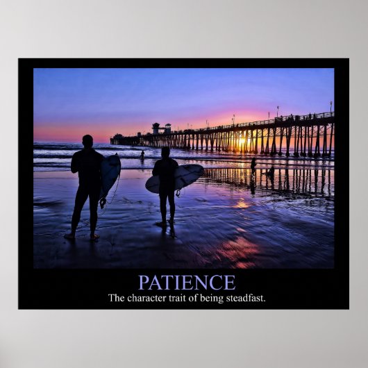 Sunset Surfer Patience Poster (Voorkant)