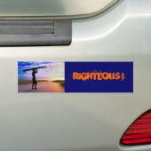 Sunset Surfer Sand & Clouds Bumpersticker (Op auto)
