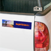 Sunset Surfer Sand & Clouds Bumpersticker (Op Truck)