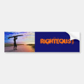 Sunset Surfer Sand & Clouds Bumpersticker (Voorkant)