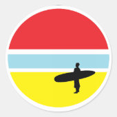 Sunset Surfer Sticker (Voorkant)