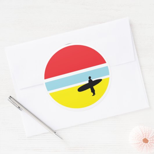 Sunset Surfer Sticker (Envelop)