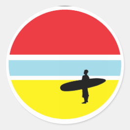 Sunset Surfer Sticker