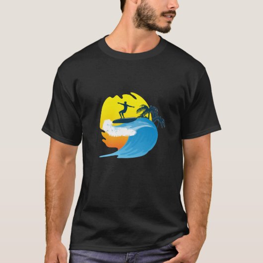 Sunset Surfer T-shirt (Voorkant)