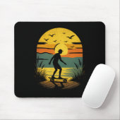 Sunset Surfer - Vintage Retro Surfen Strand Muismat (Met muis)