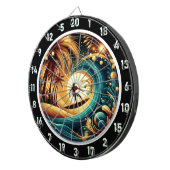 Sunset Surfer Wave Art Piece Dartbord (Voorkant Rechts)