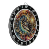 Sunset Surfer Wave Tropical Wall Art Dartbord (Voorkant Links)