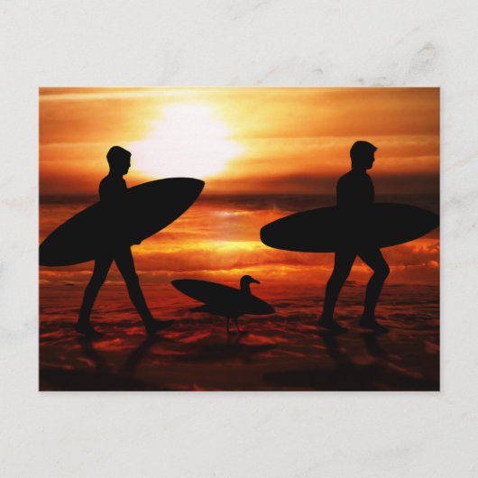 Sunset Surfers Briefkaart (Voorkant)