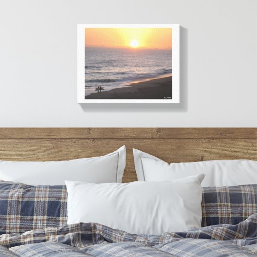 Sunset Surfers Canvas Afdruk (Insitu (Slaapkamer))