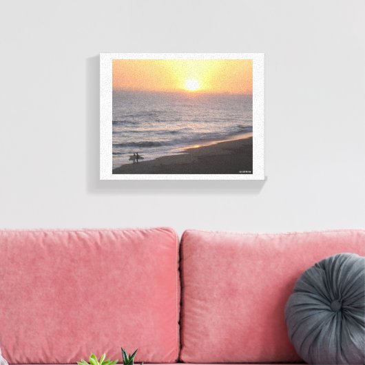 Sunset Surfers Canvas Afdruk (Insitu (Woonkamer))